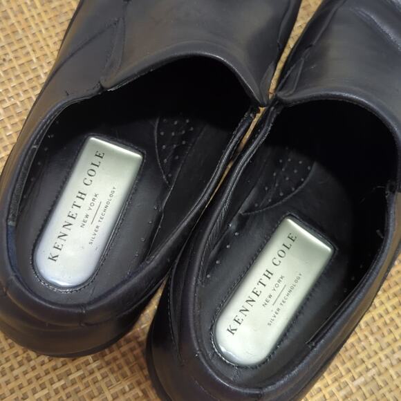Kenneth Cole New York Mid-Way Dress Shoes Men\'s 11.5 Leather Loafers Black main image 4